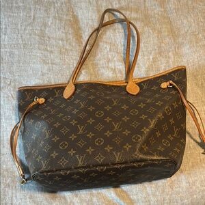 Louis Vuitton Brown Neverfull MM Tote Bag